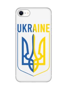 Прозорий чохол на iPhone SE 2020 Тризуб (принт 254)