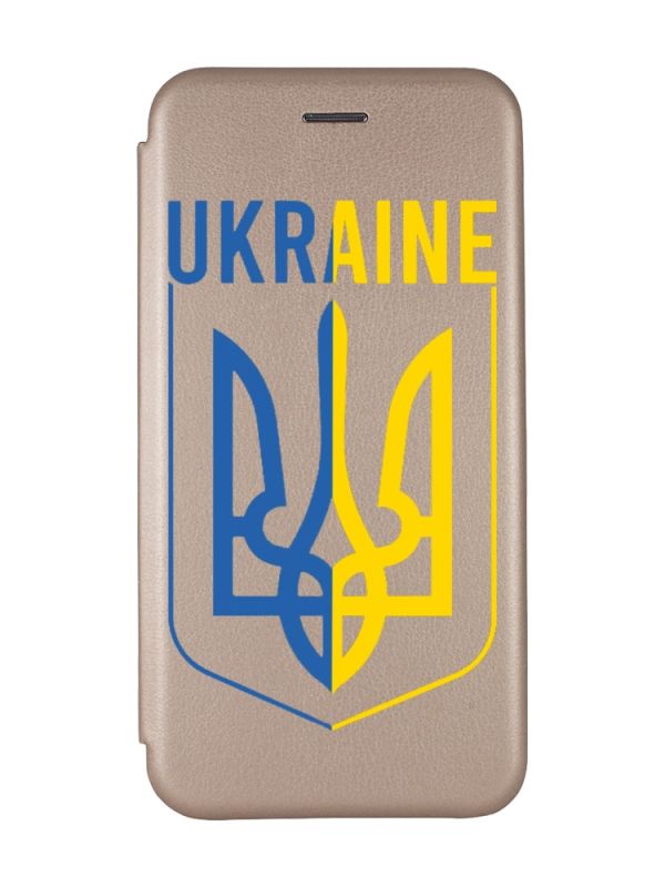 Чохол-книжка з малюнком для Samsung Galaxy А10ѕ (A107) Золотий :: Тризуб (патріотичний принт 254)