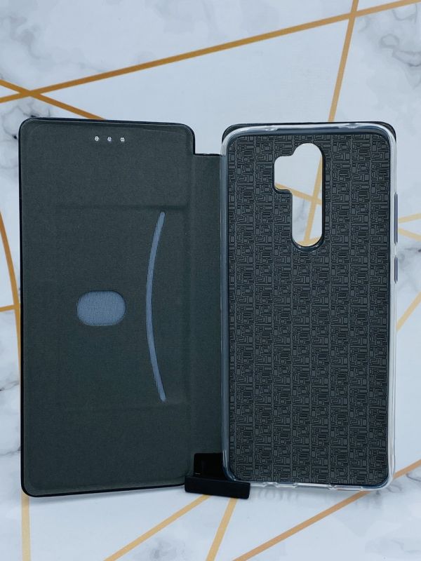 Чохол-книжка з малюнком для Xiaomi Redmi Note 8 Pro Чорний :: Тризуб (патріотичний принт 254)