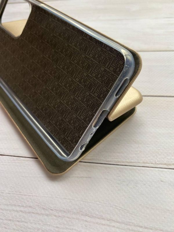 Чохол-книжка з малюнком для Samsung Galaxy A23 Золотий :: Дівчина на каві (принт 228)