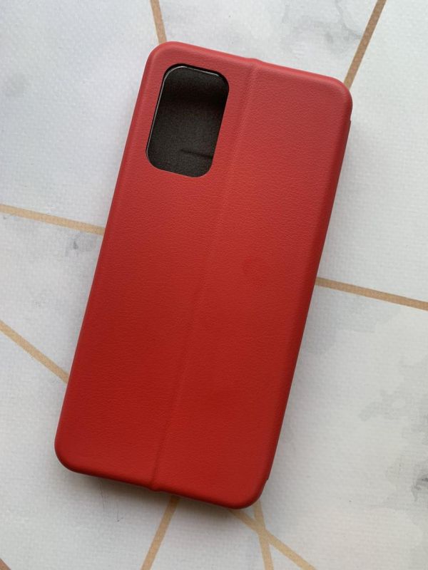 Чохол-книжка з малюнком для Samsung Galaxy A32 Червоний :: Дівчина на каві (принт 228)