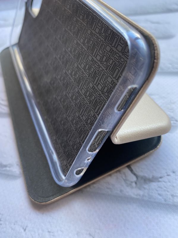 Чохол-книжка з малюнком для Samsung Galaxy A03/A035 Золотий :: Дівчина з латте (принт 227)