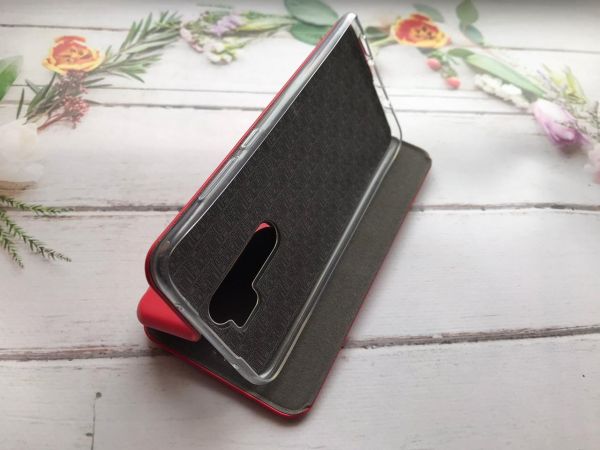 Чохол-книжка з малюнком для Xiaomi Redmi Note 8 Pro Червоний :: Туфельки і квіти (принт 225)