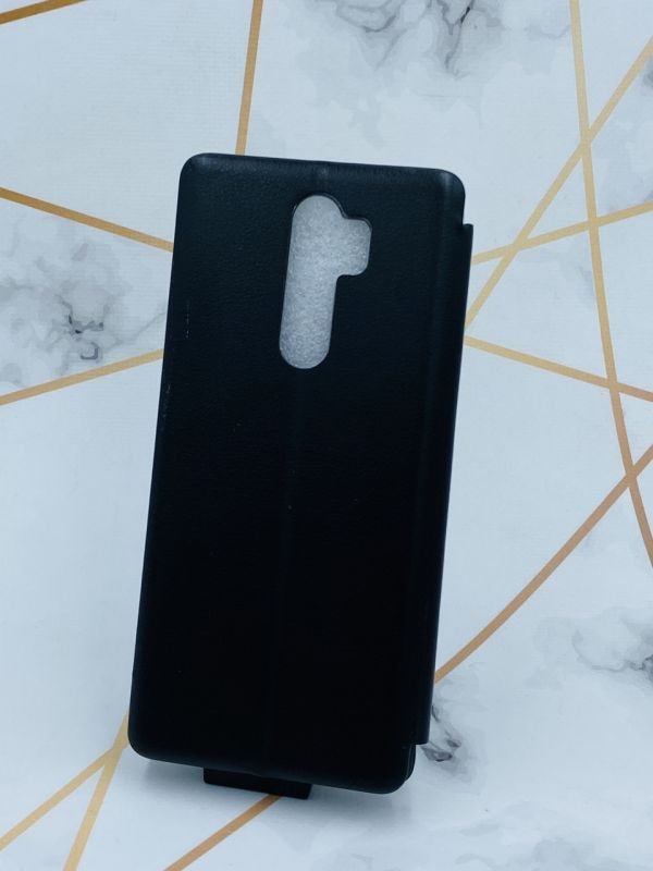 Чохол-книжка з малюнком для Xiaomi Redmi Note 8 Pro Чорний :: Туфельки і квіти (принт 225)