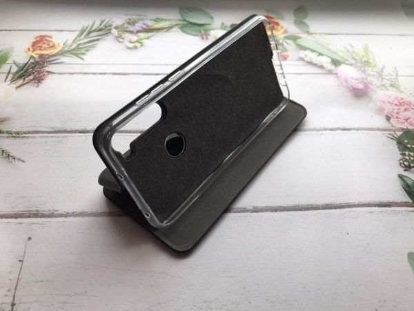 Чохол-книжка з малюнком для Xiaomi Redmi Note 8T Чорний :: Туфельки і квіти (принт 225)