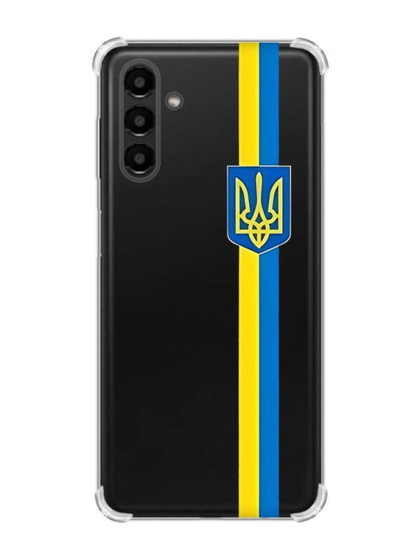 Чохол із потовщеними кутами на Samsung Galaxy A04s/A13 5G :: Стрічка Україна (патріотичний принт 253)