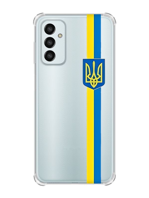 Чохол із потовщеними кутами на Samsung Galaxy M13 4G :: Стрічка Україна (патріотичний принт 253)