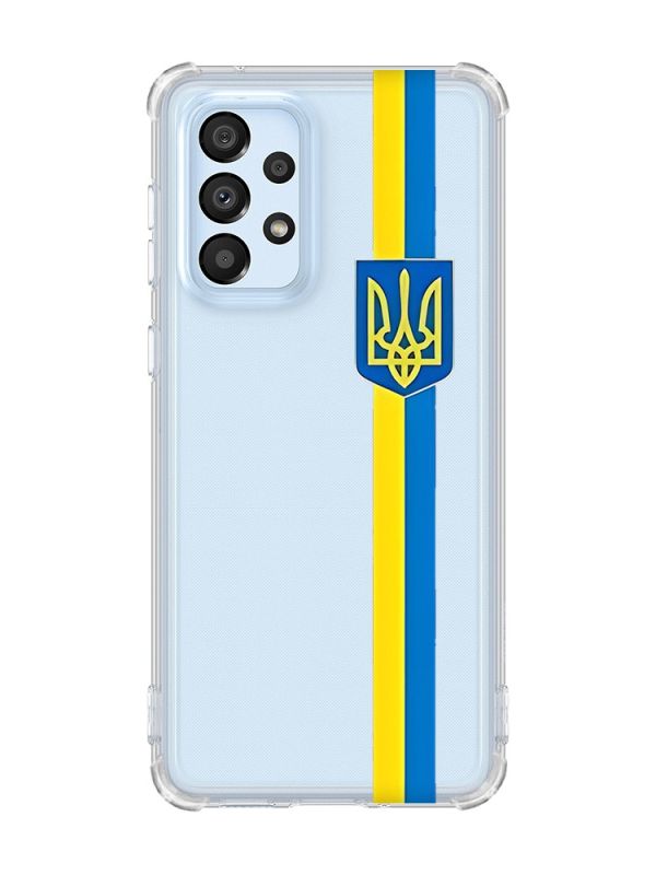 Чохол з потовщеними кутами на Samsung Galaxy A33 5G :: Стрічка Україна (патріотичний принт 253)