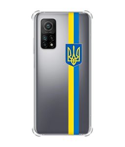 Чохол з потовщеними кутами для Xiaomi Mi 10T/Mi 10T Pro :: Стрічка Україна (патріотичний принт 253)