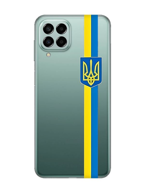 Прозорий чохол на Samsung Galaxy M33 5G :: Стрічка Україна (патріотичний принт 253)
