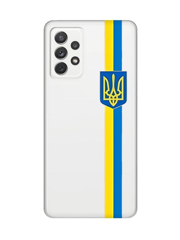 Прозорий чохол на Samsung Galaxy A72/A725 :: Стрічка Україна (патріотичний принт 253)