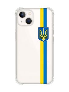 Чохол із потовщеними кутами на iPhone 14 Plus :: Стрічка Україна (патріотичний принт 253)