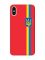 Матовий червоний чохол на iPhone XS MAX :: Стрічка Україна (патріотичний принт 253)