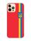 Матовий червоний чохол на Apple iPhone 12 Pro Max :: Стрічка Україна (патріотичний принт 253)