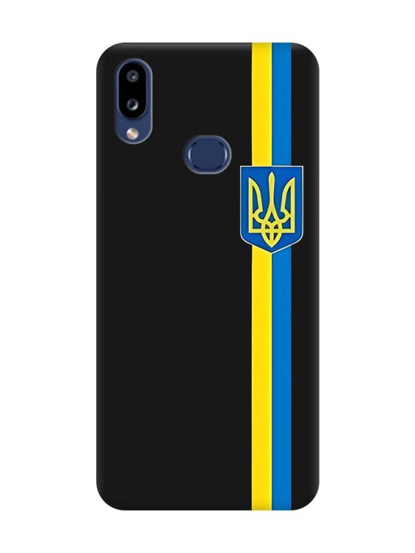 Матовий чорний чохол на Samsung Galaxy A10ѕ A107 :: Стрічка Україна (патріотичний принт 253)