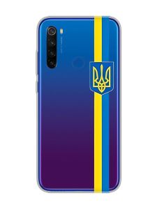 Прозорий чохол на Xiaomi Redmi Note 8T :: Стрічка Україна (патріотичний принт 253)