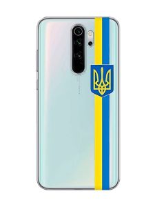 Прозорий чохол на Xiaomi Redmi Note 8 Pro :: Стрічка Україна (патріотичний принт 253)