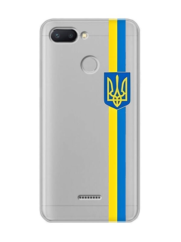 Прозорий чохол на Xiaomi Redmi 6  :: Стрічка Україна (патріотичний принт 253)