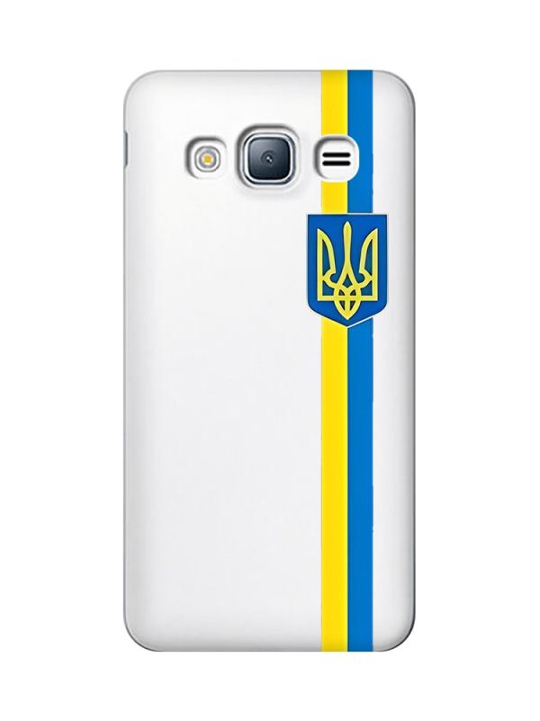 Прозорий чохол на Samsung Galaxy J3 2016 (J310) :: Стрічка Україна (патріотичний принт 253)