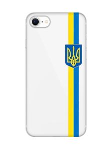 Прозорий чохол на iPhone SE 2020 :: Стрічка Україна (патріотичний принт 253)