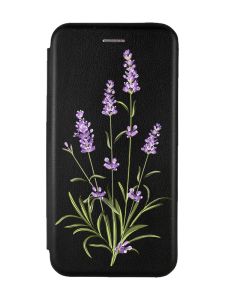 Чохол-книжка з малюнком для Xiaomi Redmi Note 8T Чорний :: Гілочки лаванди (принт 266)