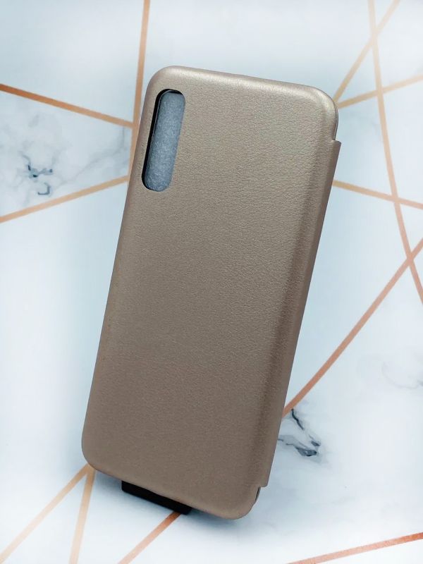 Чохол-книжка з малюнком для Samsung Galaxy A50 (2019) A505/A30s Золотий :: Квітковий фон (принт 269)