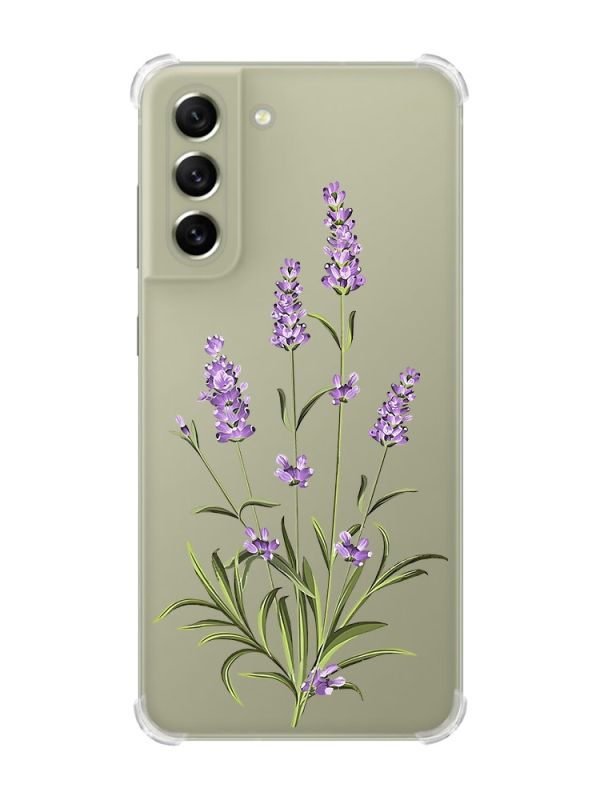 Чохол із потовщеними кутами на Samsung S21 FE :: Гілочки лаванди (принт 266)
