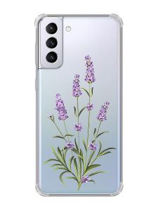 Чохол з потовщеними кутами на Samsung Galaxy S21 Plus :: Гілочки лаванди (принт 266)