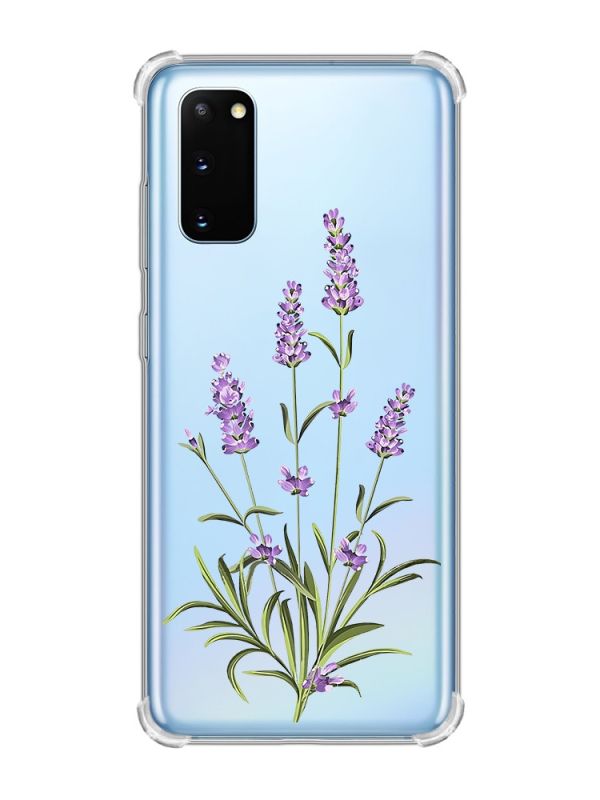 Чохол із потовщеними кутами на Samsung Galaxy S20 Plus :: Гілочки лаванди (принт 266)