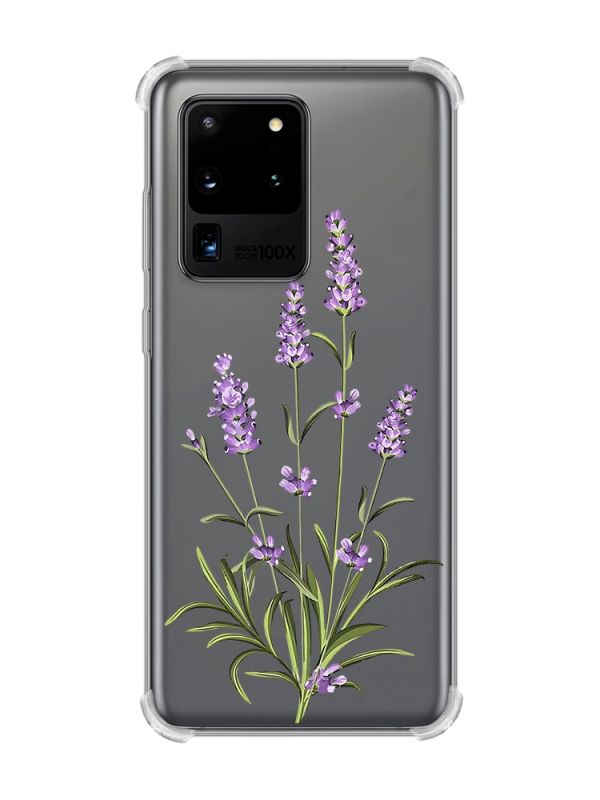 Чохол з потовщеними кутами на Samsung Galaxy S20 Ultra :: Гілочки лаванди (принт 266)