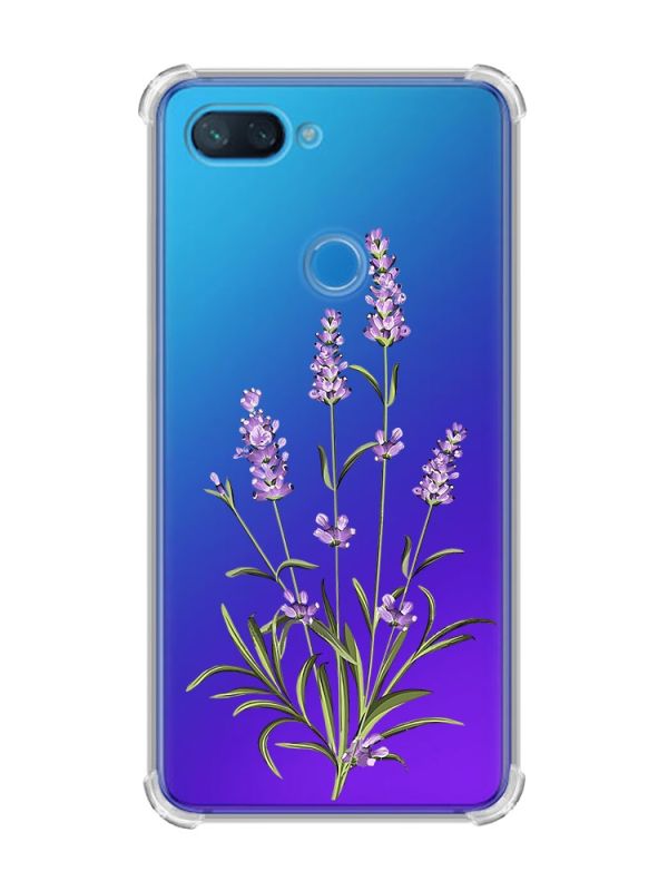 Чохол із потовщеними кутами на Xiaomi Mi 8 Lite :: Гілочки лаванди (принт 266)