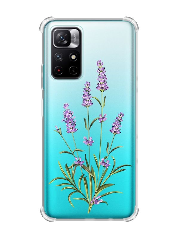 Чохол з потовщеними кутами на Xiaomi Redmi Note 11 4G :: Гілочки лаванди (принт 266)