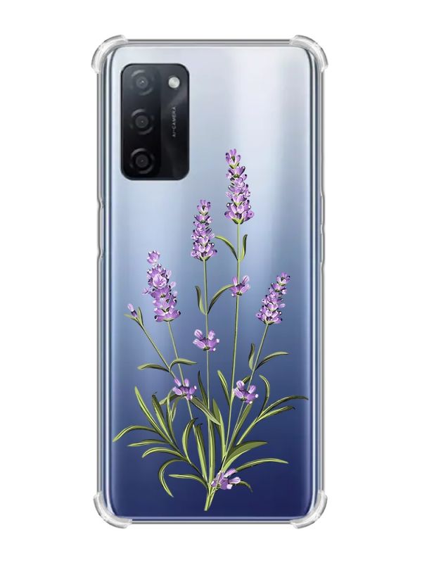 Чохол з потовщеними кутами на Oppo A55 :: Гілочки лаванди (принт 266)