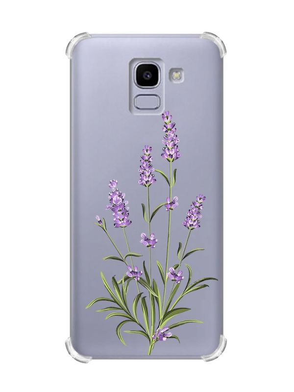 Чохол із потовщеними кутами на Samsung Galaxy J6 (2018) J600F :: Гілочки лаванди (принт 266)