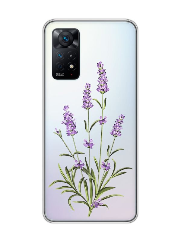 Прозорий чохол на Xiaomi Redmi Note 11 Pro :: Гілочки лаванди (принт 266)