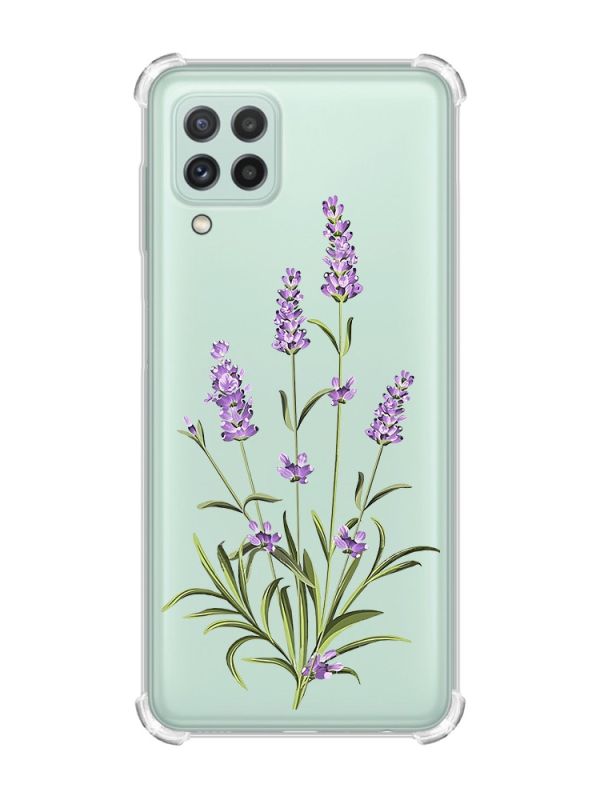 Чохол з потовщеними кутами на Samsung Galaxy A22 4G/M32/M22 :: Гілочки лаванди (принт 266)