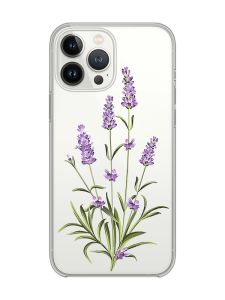 Прозорий чохол із захистом камери на iPhone 14 Pro :: Гілочки лаванди (принт 266)