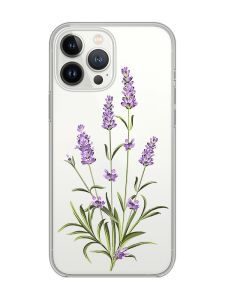 Прозорий чохол із захистом камери на iPhone 14 Pro Max :: Гілочки лаванди (принт 266)