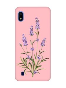 Матовий рожевий чохол на Samsung Galaxy A10 (2019) A105 :: Гілочки лаванди (принт 266)