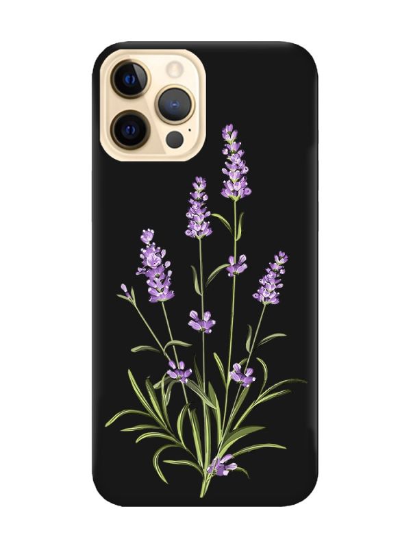 Матовий чорний чохол на Apple iPhone 12 Pro Max :: Гілочки лаванди (принт 266)