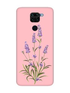 Матовий рожевий чохол на Xiaomi Redmi Note 9 :: Гілочки лаванди (принт 266)