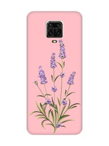 Матовий рожевий чохол на Xiaomi Redmi Note 9 Pro / 9S / 9 Pro Max :: Гілочки лаванди (принт 266)