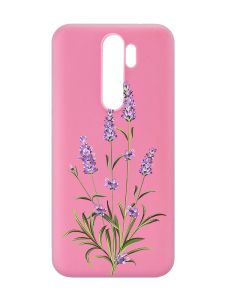 Матовий рожевий чохол на Xiaomi Redmi Note 8 Pro :: Гілочки лаванди (принт 266)