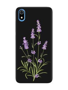 Матовий чорний чохол на Xiaomi Redmi 7A :: Гілочки лаванди (принт 266)