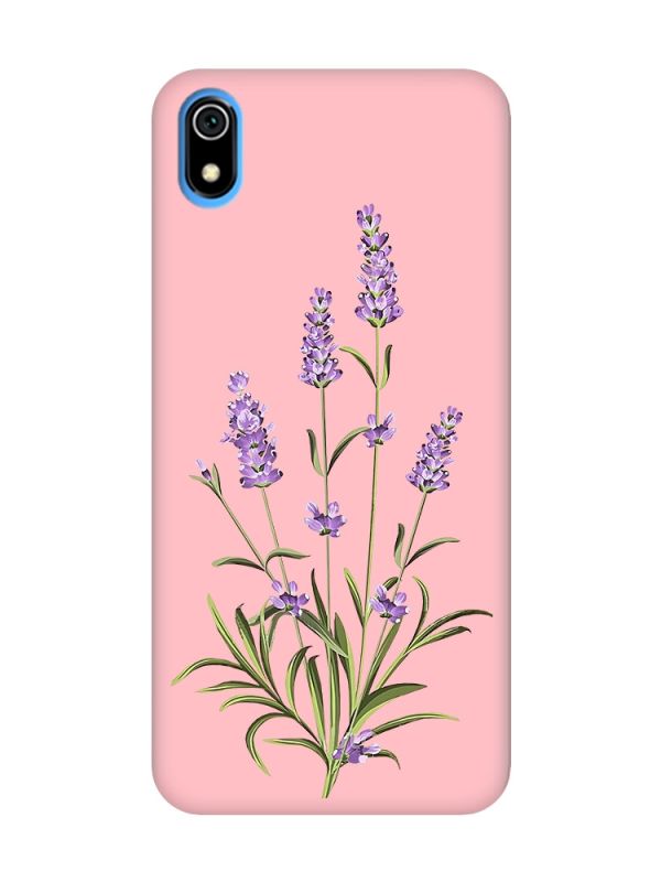 Матовий рожевий чохол на Xiaomi Redmi 7A :: Гілочки лаванди (принт 266)