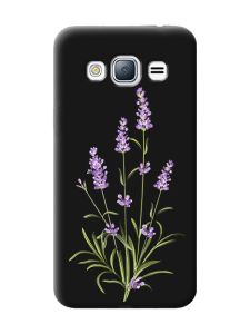 Матовий чорний чохол на Samsung Galaxy J3 / J310 :: Гілочки лаванди (принт 266)