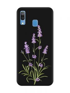 Матовий чорний чохол на Samsung Galaxy A30 (2019) / A20 (2019) :: Гілочки лаванди (принт 266)