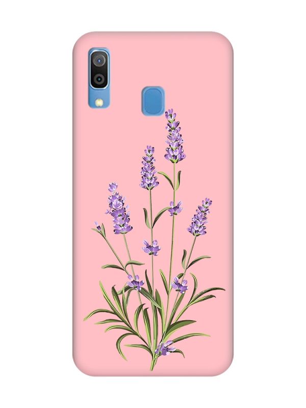 Матовий рожевий чохол на Samsung Galaxy A30 (2019) / A20 (2019) :: Гілочки лаванди (принт 266)