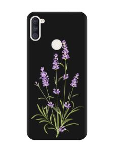 Матовий чорний чохол на Samsung Galaxy A11 :: Гілочки лаванди (принт 266)