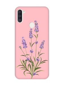 Матовий рожевий чохол на Samsung Galaxy A11 :: Гілочки лаванди (принт 266)